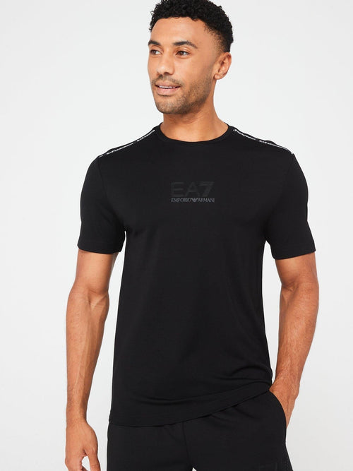 Emporio Armani LOGO SERIES CREW-NECK T-SHIRT IN A STRETCH BLEND Size Image